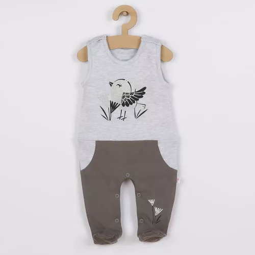 3-részes pamut együttes Koala Birdy szürke