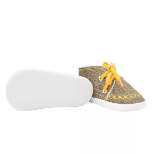 Baba tornacipő New Baby jeans mustard 0-3 h