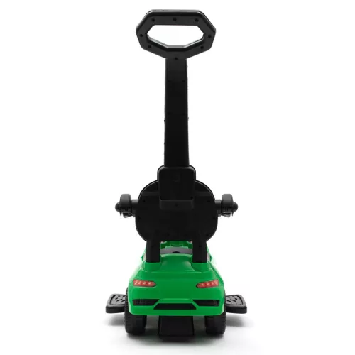 Zenélő bébitaxi vezetőrúddal Baby Mix RACER zöld