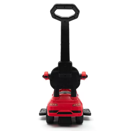Zenélő bébitaxi vezetőrúddal Baby Mix RACER piros