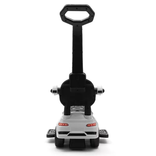 Zenélő bébitaxi vezetőrúddal Baby Mix RACER fehér