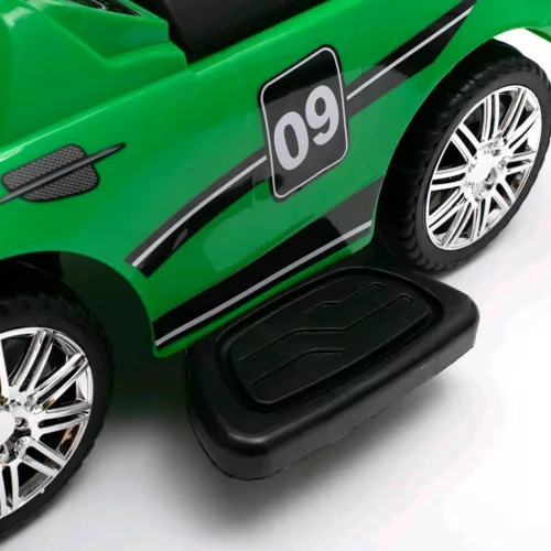 Zenélő bébitaxi vezetőrúddal Baby Mix RACER fehér