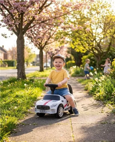 Zenélő bébitaxi Baby Mix RACER fehér