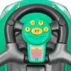 Bébitaxi tolókarral 3az1-ben Baby Mix Mega Car zöld