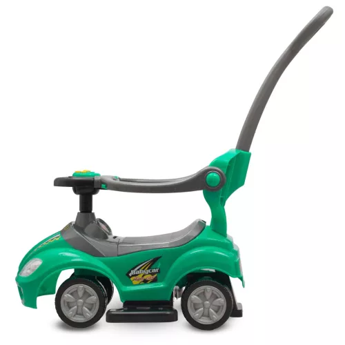 Bébitaxi tolókarral 3az1-ben Baby Mix Mega Car zöld