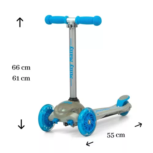 Gyerek roller Milly Mally Scooter Zapp grey