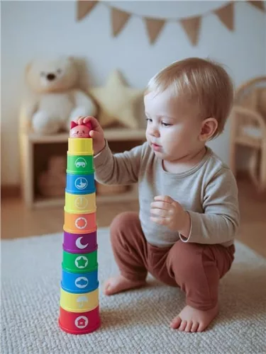 Oktató csészék dallammal Baby Mix