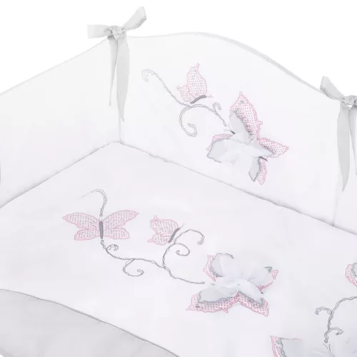 5-részes ágyneműhuzat Belisima Butterfly 100/135 szürke