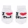 Csecsemő pamut zokni New Baby I Love Mum and Dad fehér