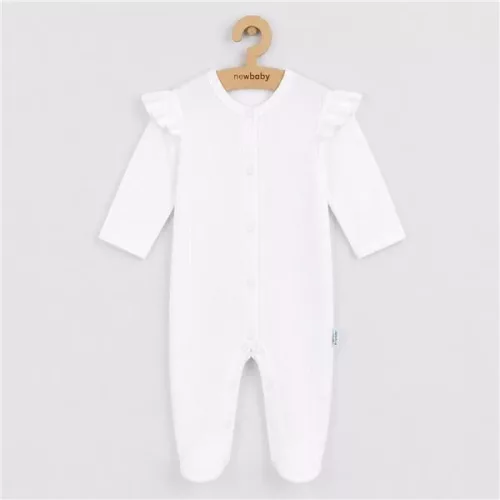 Baba pamut kezeslábas New Baby Practical fehér lány