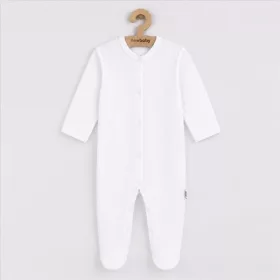 Baba pamut kezeslábas New Baby Practical fehér fiú