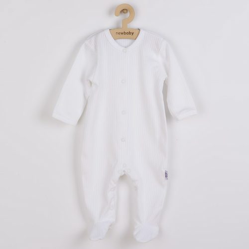 Baba pamut kezeslábas New Baby Practical fehér fiú