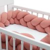 Védő fonott rácsvédő kiságyba muszlin New Baby rózsaszín