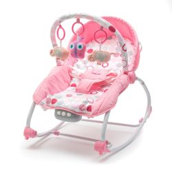   Multifunkcionális baba hinta pihenőszék Baby Mix rózsaszín-fehér