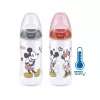 Baba tanuló itatópohár NUK Disney Mickey hőmérséklet jelzővel 300 ml szürke