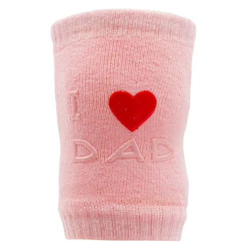 Gyermek térdvédő New Baby ABS-el I Love Mum and Dad rózsaszín