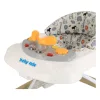 Gyerek bébikomp Baby Mix kormánykerékkel szilikon kerekek cappucino