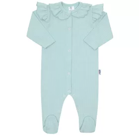 Baba pamut kezeslábas New Baby Stripes jégkék