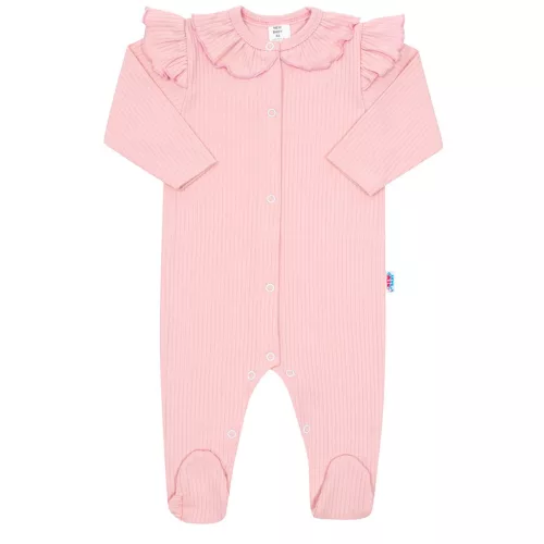 Baba pamut kezeslábas New Baby Stripes rózsaszín