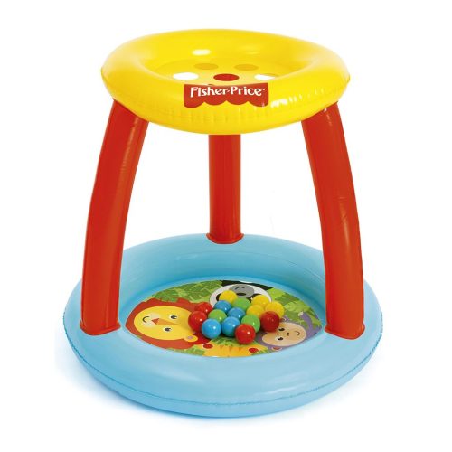 Gyerek felfújható játszóközpont Fisher-Price interaktív lyukakkal a labdáknak