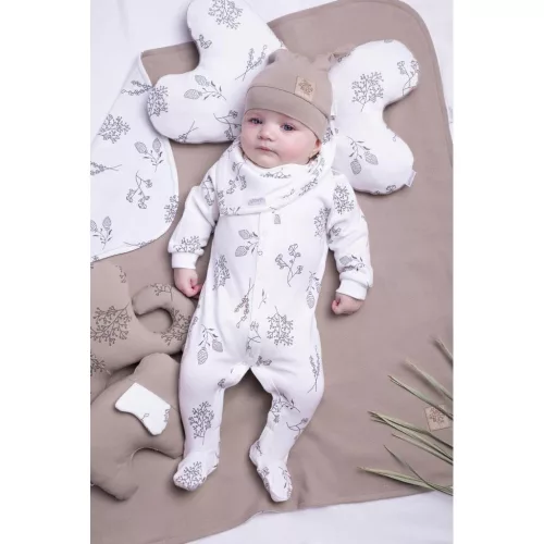 Baba pamut kezeslábas Nicol Ella fehér