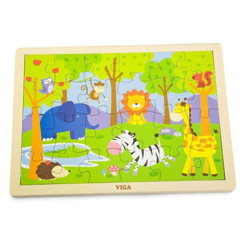 Gyermek fa puzzle Viga Zoo