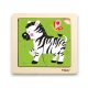 Fa képes kirakó puzzle Viga 4 db Zebra