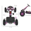 Go-kart Milly Mally Thor pedálos gyerek gokart rózsaszín