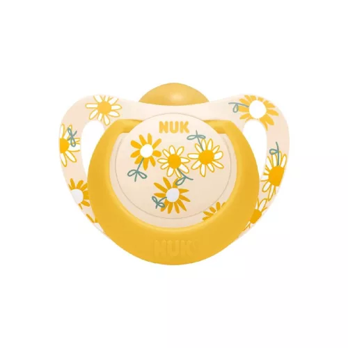 NUK Star baba cumi latex 18-36 h, sárga