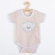 Baba body rövid ujjú New Baby BrumBrum old pink grey