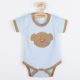 Baba body rövid ujjú New Baby BrumBrum blue brown