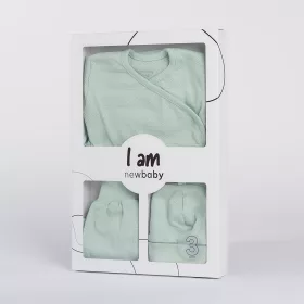   3-részes baba együttes újszülötteknek New Baby I AM menta