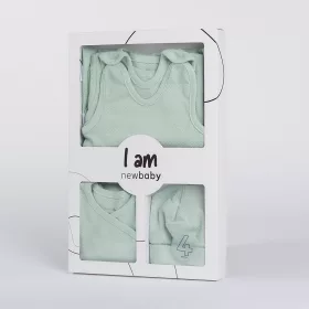   4-részes baba együttes újszülötteknek New Baby I AM menta