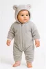 Luxus baba téli kezeslábas New Baby Teddy bear szürke rózsaszín