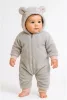 Luxus baba téli kezeslábas New Baby Teddy bear szürke rózsaszín