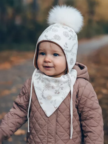 Őszi baba sapka és nyakba való kendő kislányoknak New Baby Special One