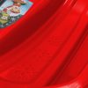 Műanyag lapos szánkó háttámlával és fékekkel Baby Mix SPEED BOB piros