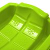 Műanyag lapos szánkó fékekkel Baby Mix KAROL zöld