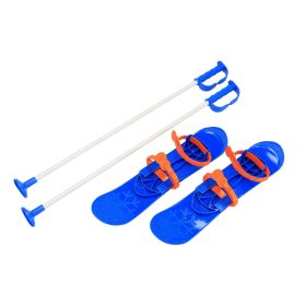   Gyermek sílécek kötéssel és botokkal Baby Mix BIG FOOT kék