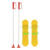 Gyermek sílécek kötéssel és botokkal Baby Mix BIG FOOT sárga