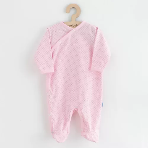 Baba pamut kezeslábas oldalsó bekapcsolássa New Baby Lovely pöttyök