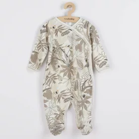   Baba pamut kezeslábas oldalsó bekapcsolássa New Baby Lovely barna