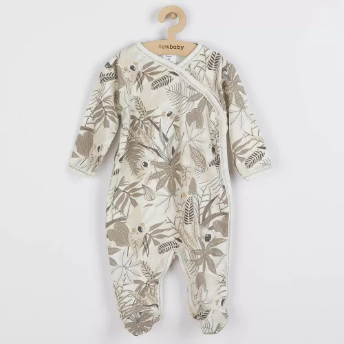 Baba pamut kezeslábas oldalsó bekapcsolássa New Baby Lovely barna