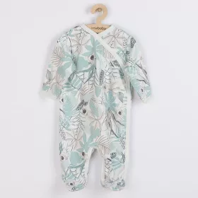   Baba pamut kezeslábas oldalsó bekapcsolássa New Baby Lovely zöld