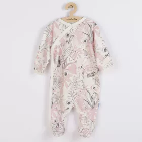   Baba pamut kezeslábas oldalsó bekapcsolássa New Baby Lovely rózsaszín