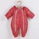 Téli kezeslábas kapucnival és fülekkel New Baby Pumi red raspberry
