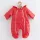 Téli kezeslábas kapucnival és fülekkel New Baby Pumi red raspberry