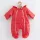 Téli kezeslábas kapucnival és fülekkel New Baby Pumi red raspberry