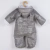 Téli kezeslábas kapucnival és fülekkel New Baby Pumi grey