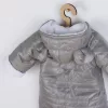 Téli kezeslábas kapucnival és fülekkel New Baby Pumi grey